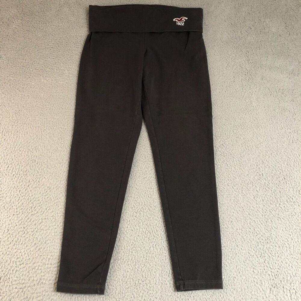 Hollister Pants Womens Large Gray Joggers Logo Spell Out Athletic Outdoor